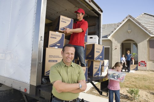 Packing boxes and household items for removals in Freezywater