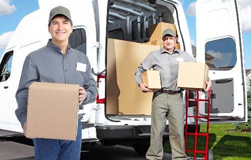 Furniture and boxed items prepared for small removals in Freezywater